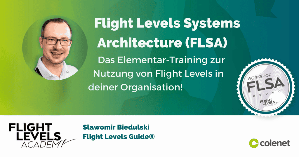 Flyer zum FLSA-Training (Flight Levels Academy) bei Colenet