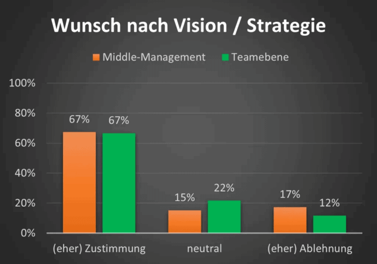 Umfrageergebnis zum Punkt "Wunsch nach einer Vision oder einer Strategie"